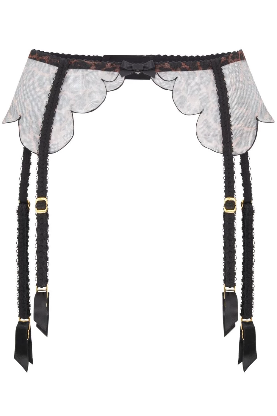 Agent Provocateur Lorna Leopard Print Suspender Belt
