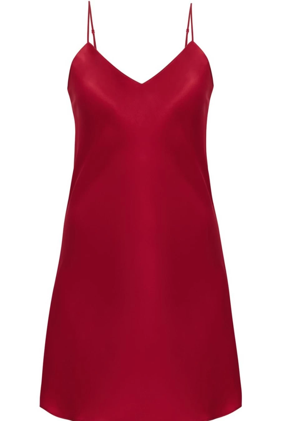 Simone Pérèle Dream Silk Nightdress in Tanga Red - Luxurious Women's Sleepwear
