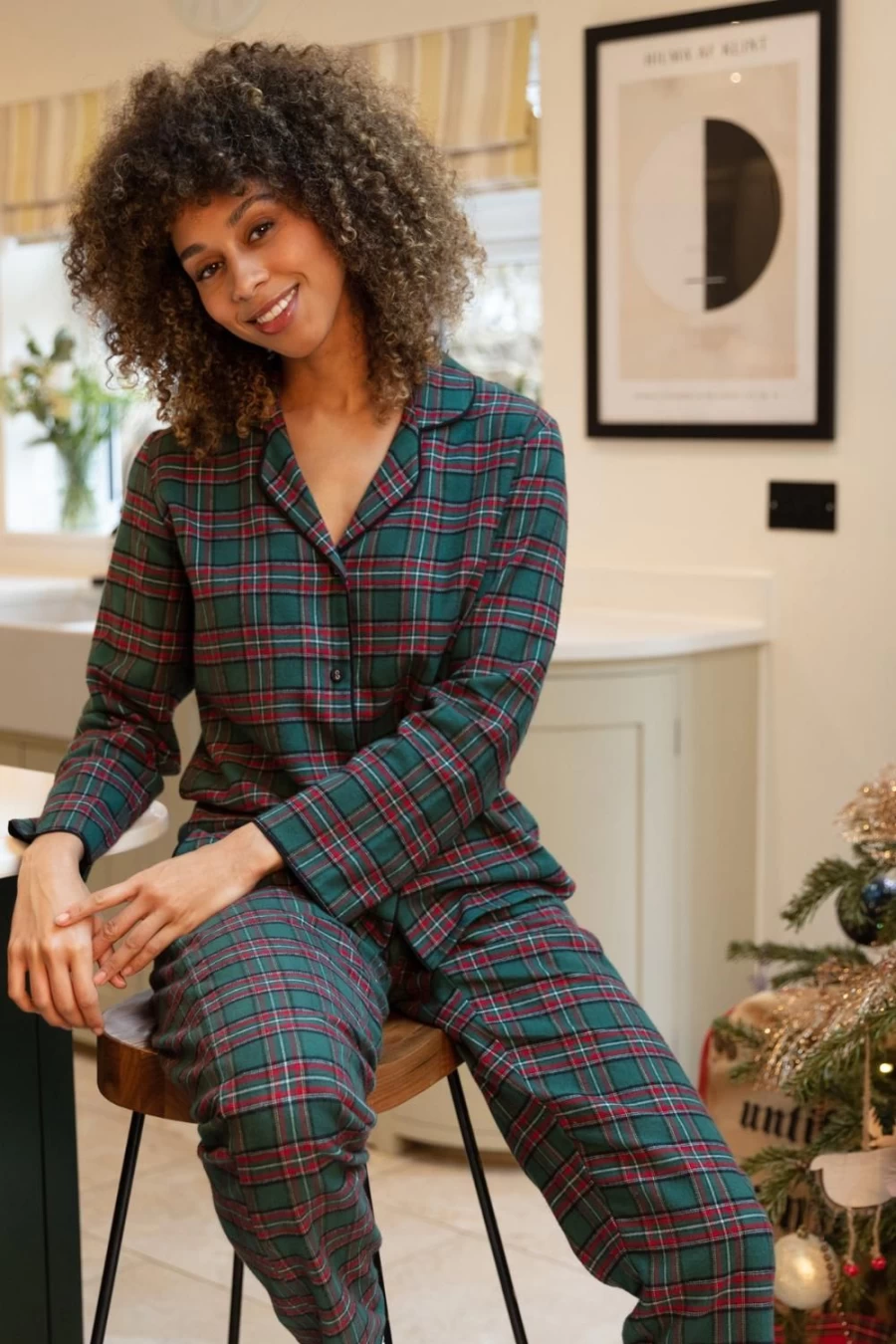 Cyberjammies Whistler Check Flannel Pyjama Set - Cozy Plaid Top & Pants for Women