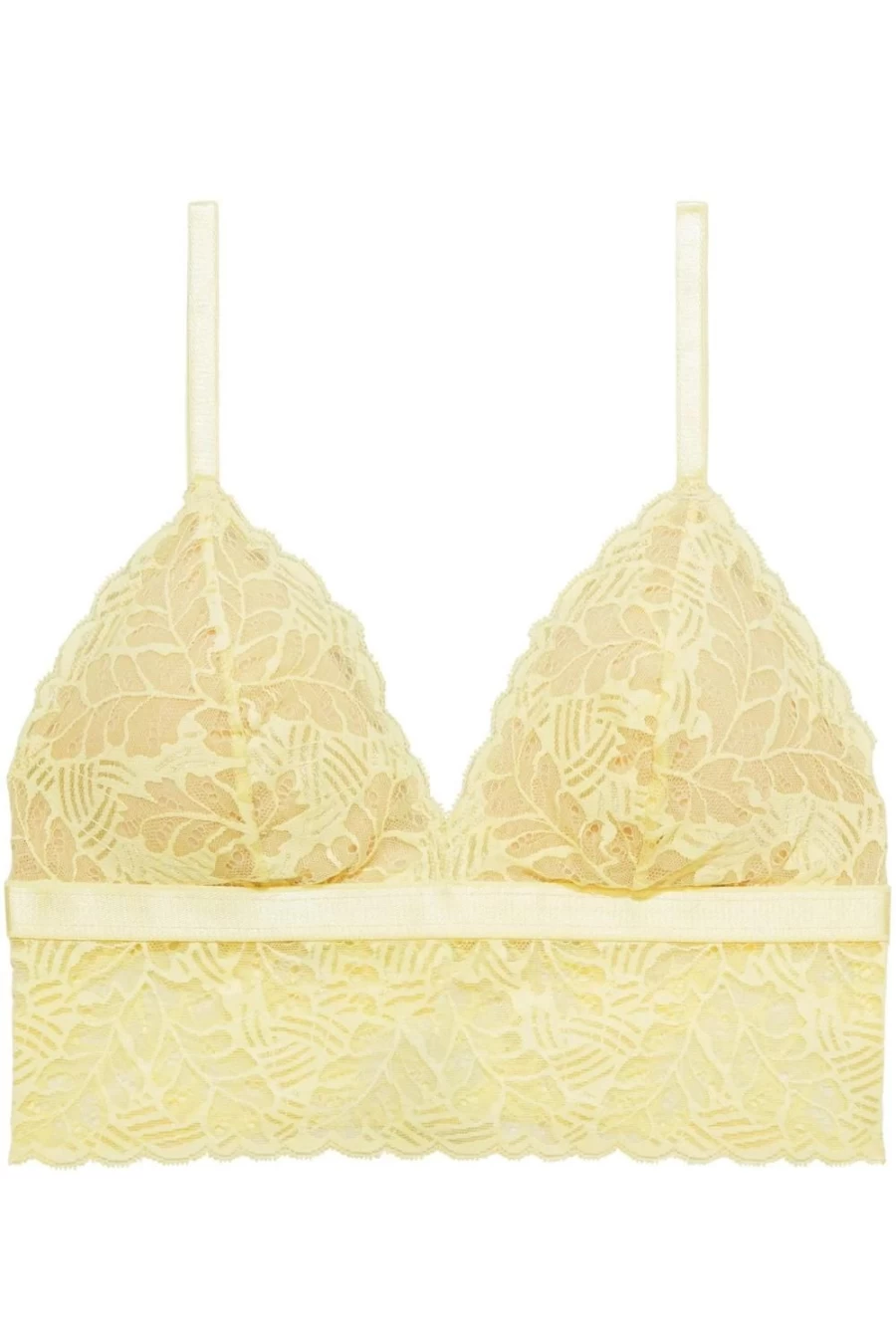 Underprotection Gina Bralette - Comfortable Yellow Lace Bralette for Women