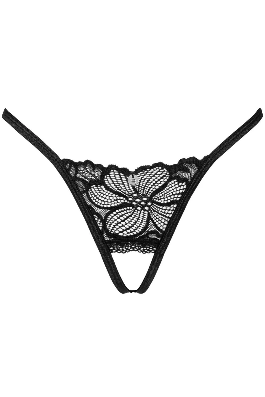 Obsessive Black Serafia Crotchless Thong Lingerie for Women