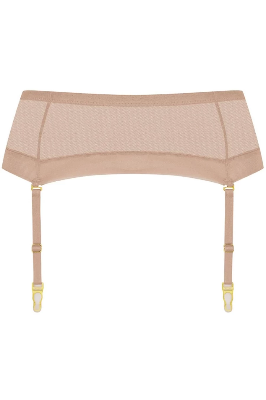 Maison Close Suspender Belt in Vanilla Nude & Neon Green - Stylish Corset Garter Belt