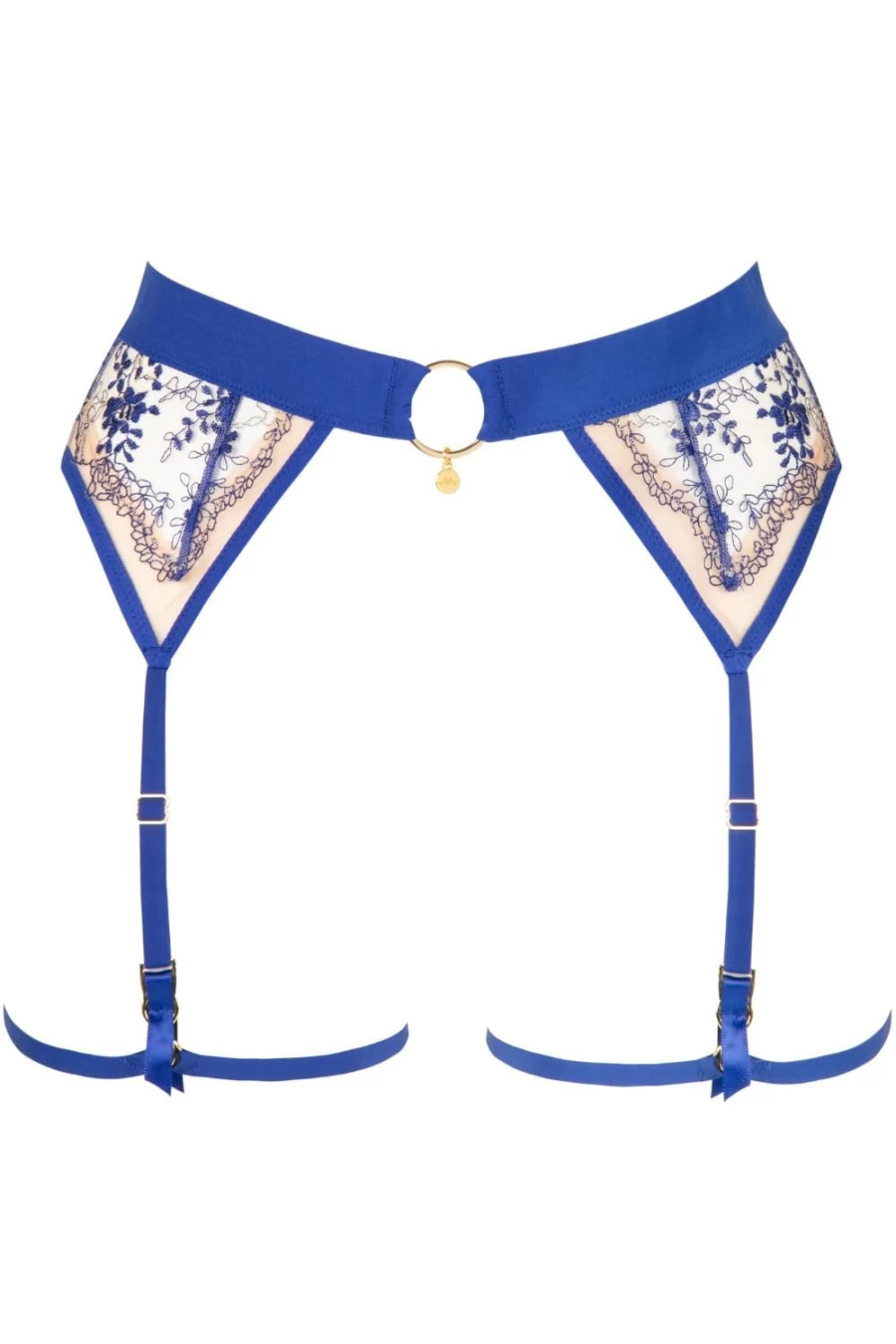 Atelier Amour Apres Minuit Suspender Harness in Nude/Ink - Stylish BDSM Bondage Gear