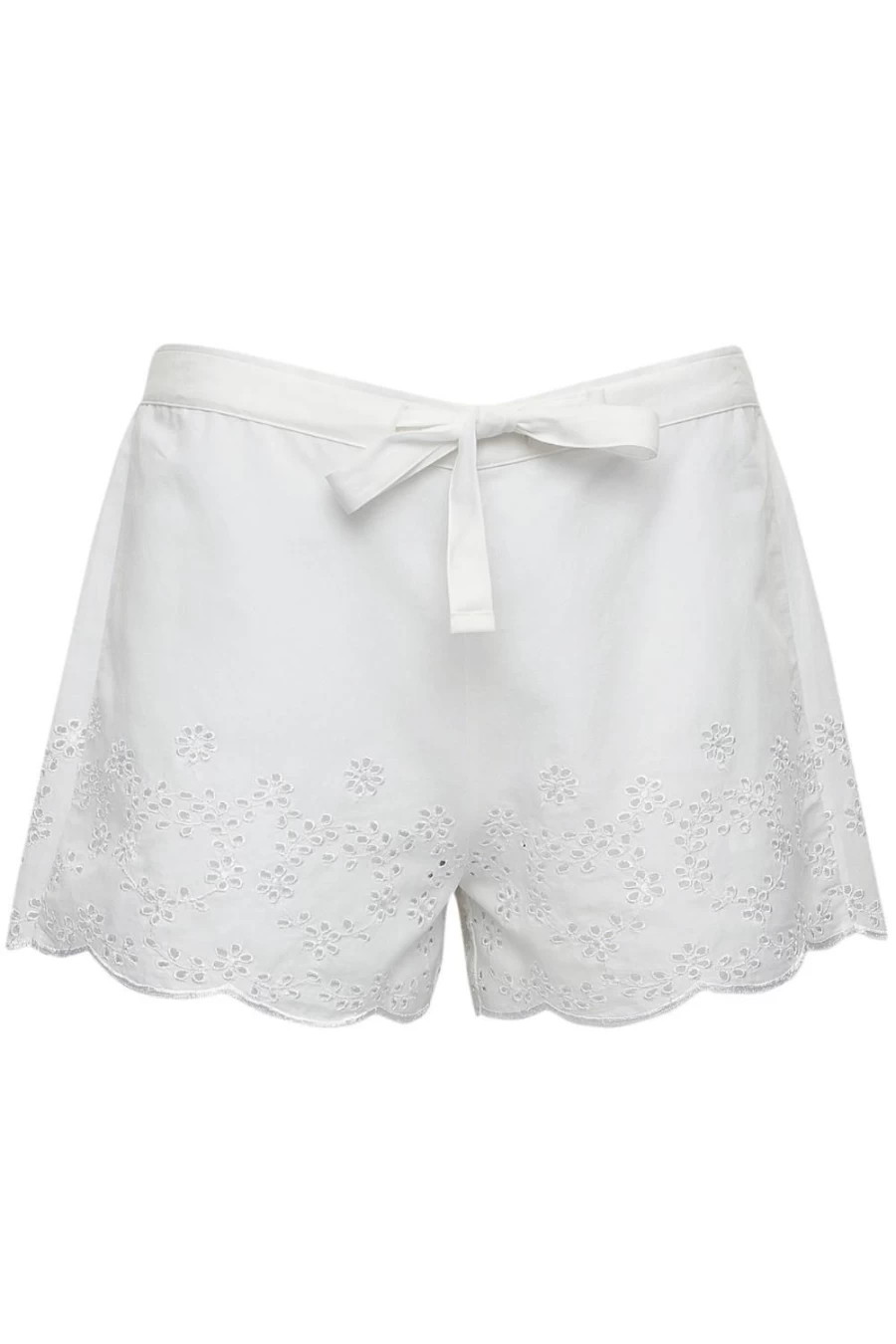 Cyberjammies Saskia Embroidered White Shorts - Floral Design Comfortable Lounge Wear