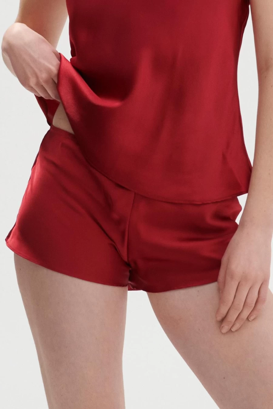 Simone Pérèle Dream Silk Short in Tanga Red - Luxurious Women's Lingerie