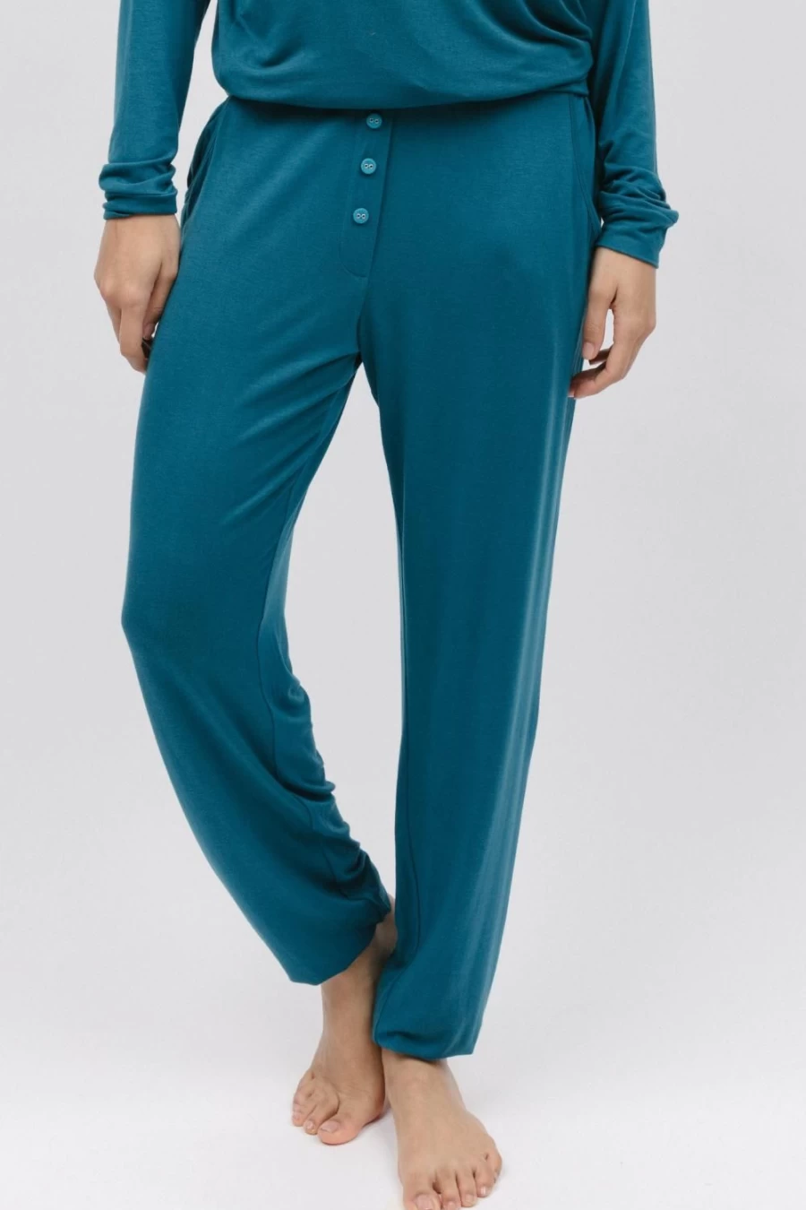 Cyberjammies Teal Maple Jersey Pants for Women - Comfortable Lounge & Sleepwear