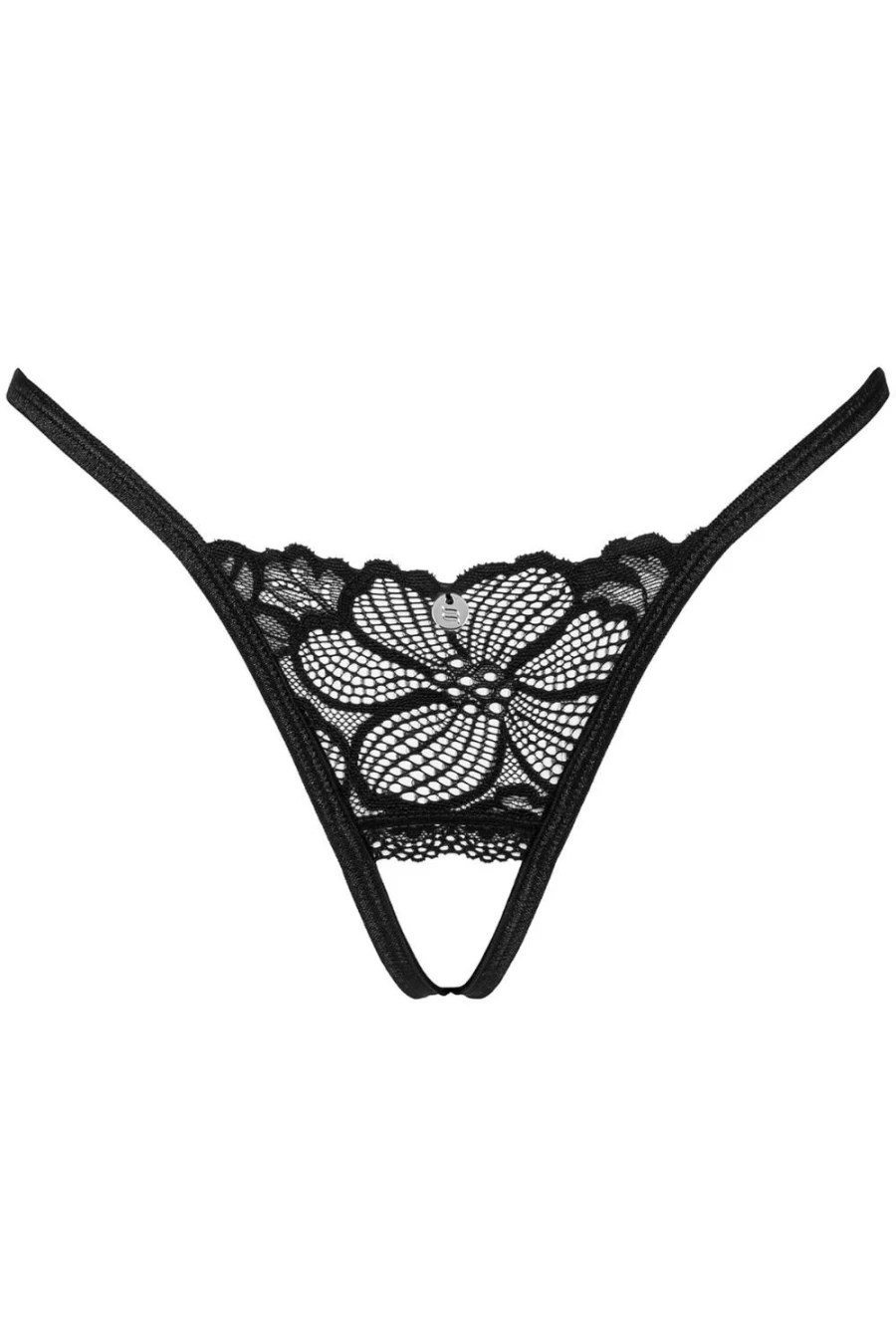Obsessive Black Serafia Crotchless Thong Lingerie for Women