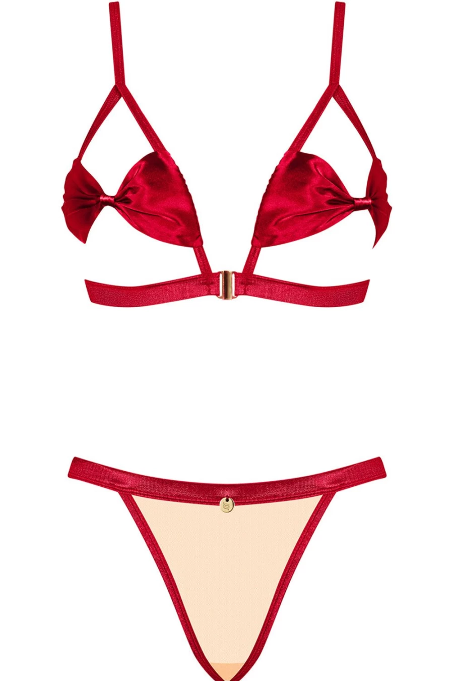 Obsessive Red Lace Bra and Thong Set - Size L/XL (UK 12-14) | Seductive Women's Lingerie