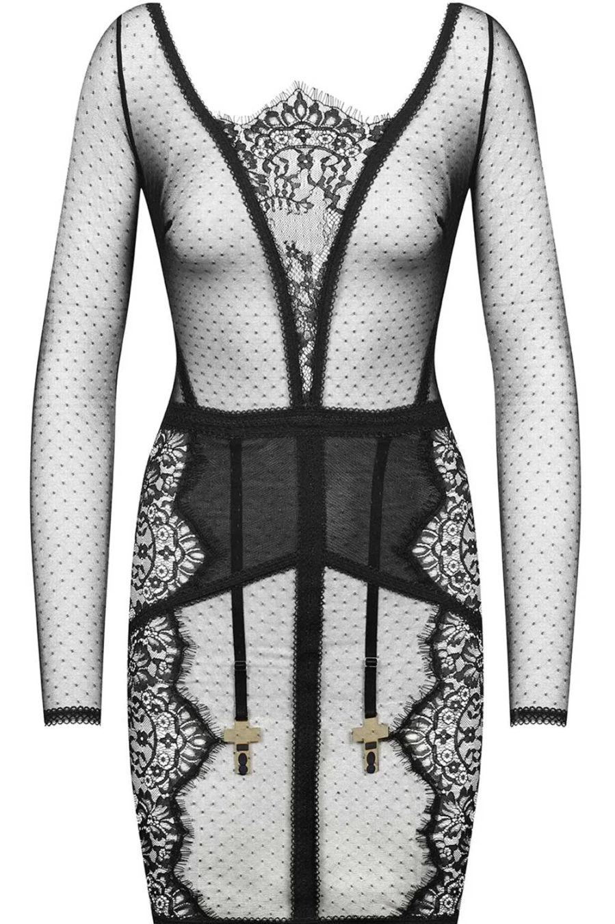 Maison Close Black Divine Inspiration Suspender Dress