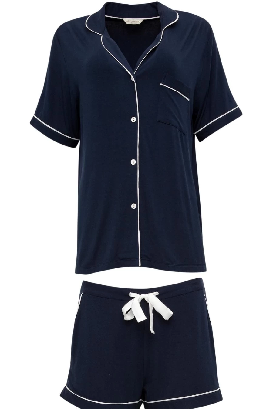 Cyberjammies Navy Marie Revere Jersey Shorty Set - Comfortable Sleepwear & Loungewear