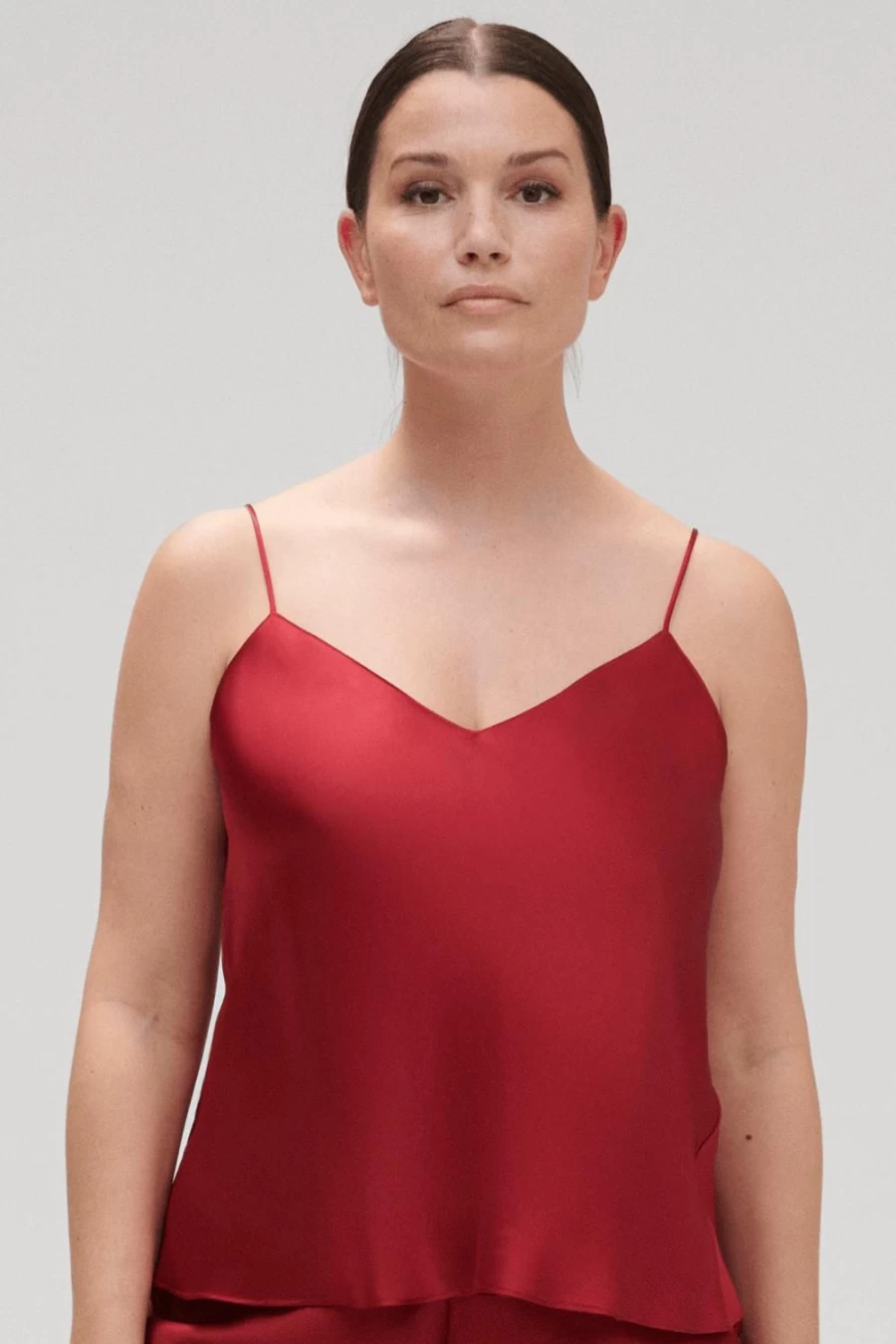 Simone Pérèle Dream Silk Camisole in Tanga Red - Luxurious Women's Sleepwear