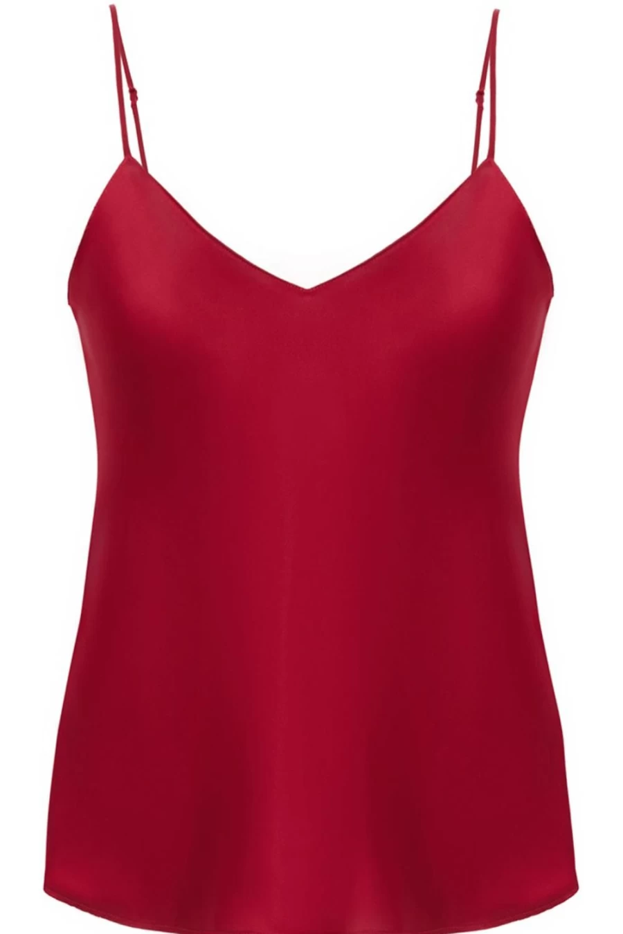 Simone Pérèle Dream Silk Camisole in Tanga Red - Luxurious Women's Sleepwear