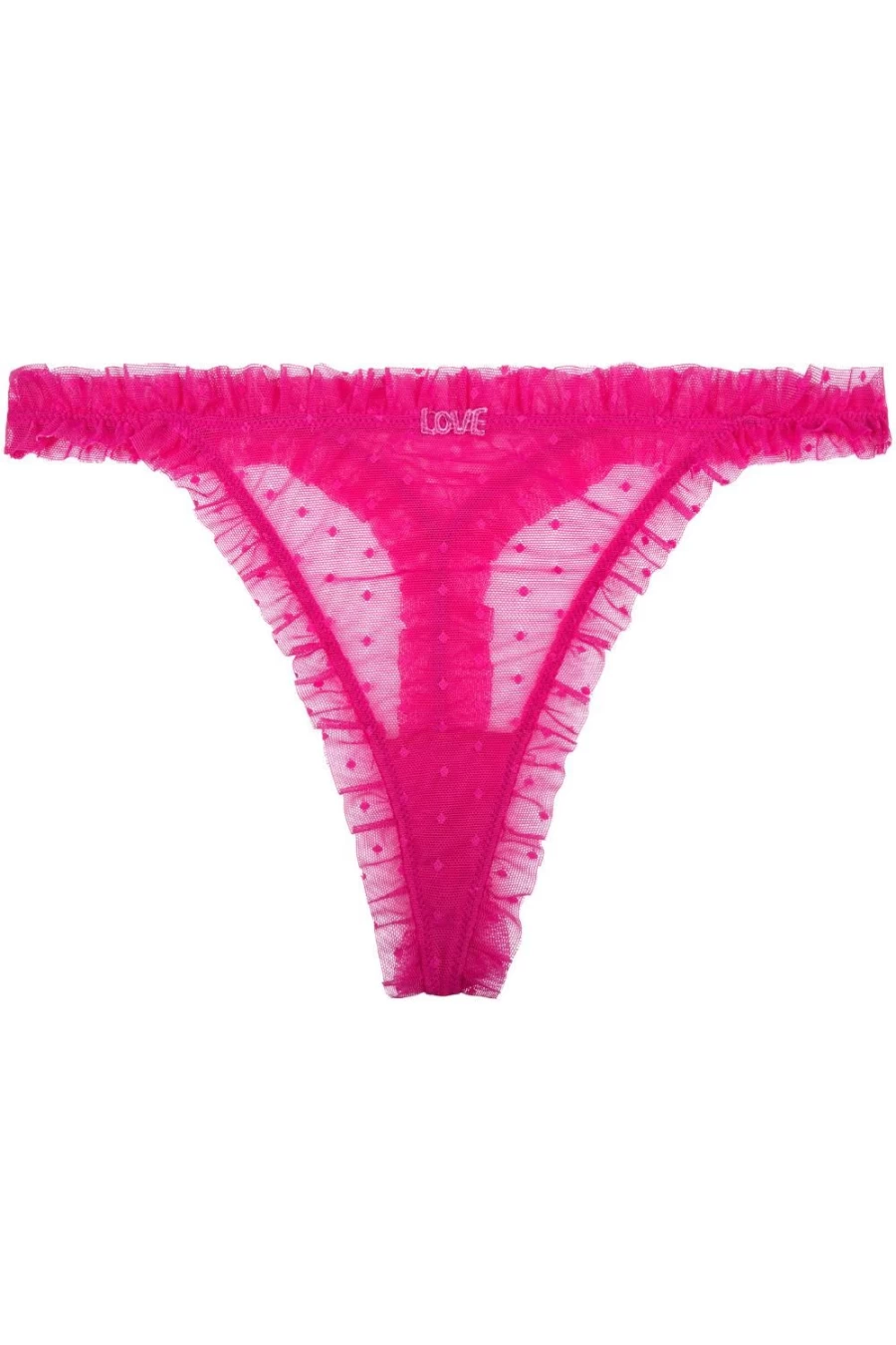 Love Stories Pink Lace Lana Frill Thong - Elegant Women's Underwear