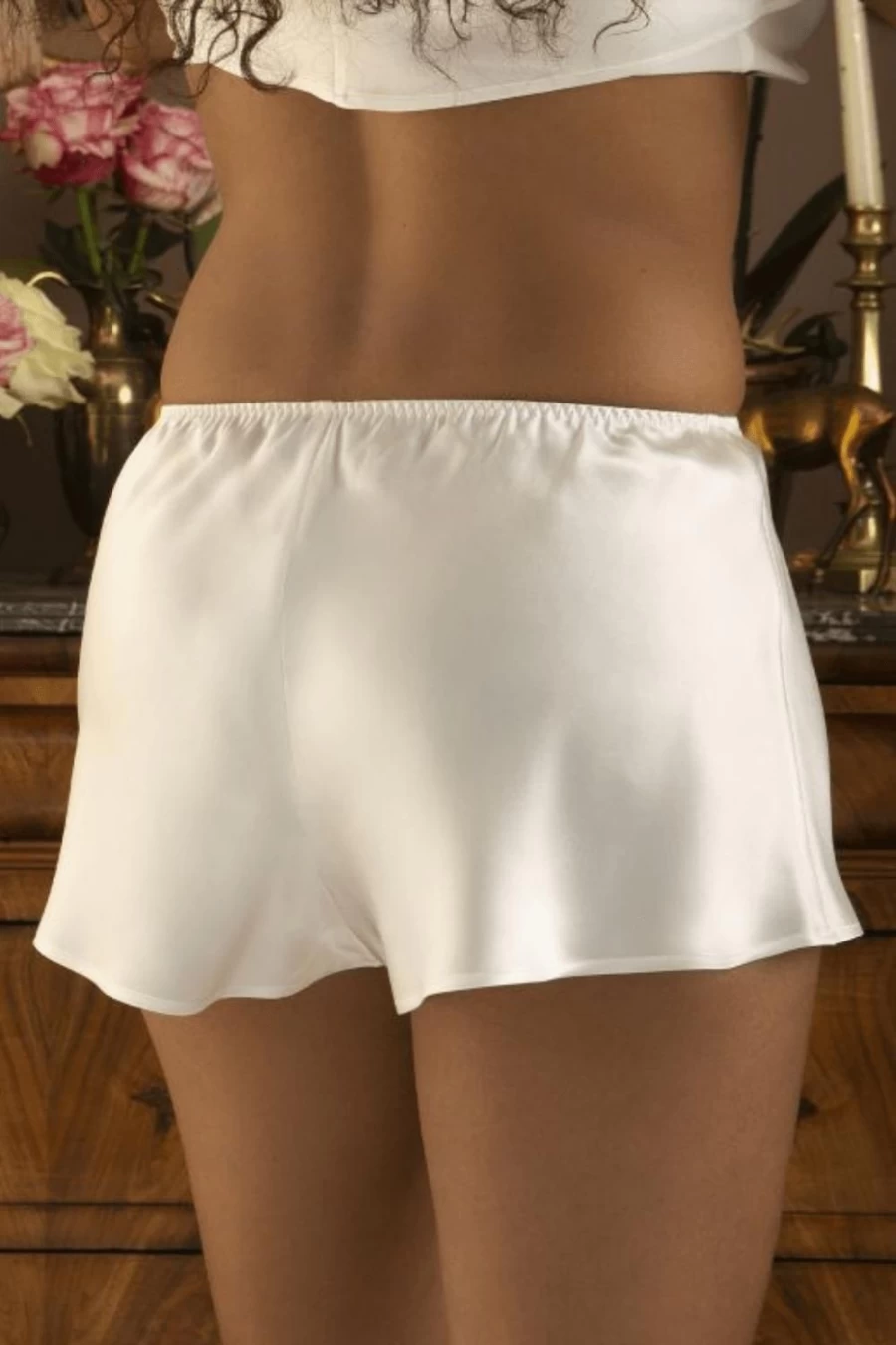 Marjolaine Natural Silk Shorts - Soie Unie Elegant Comfort