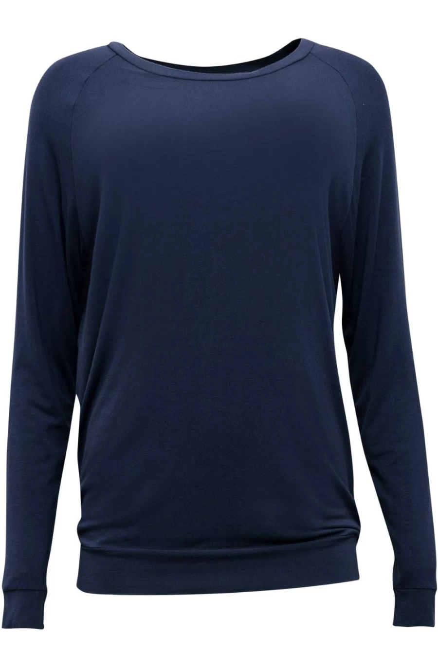 Cyberjammies Navy Long Sleeve Slouch Jersey Top for Women - Comfortable Relaxed Fit Tunic