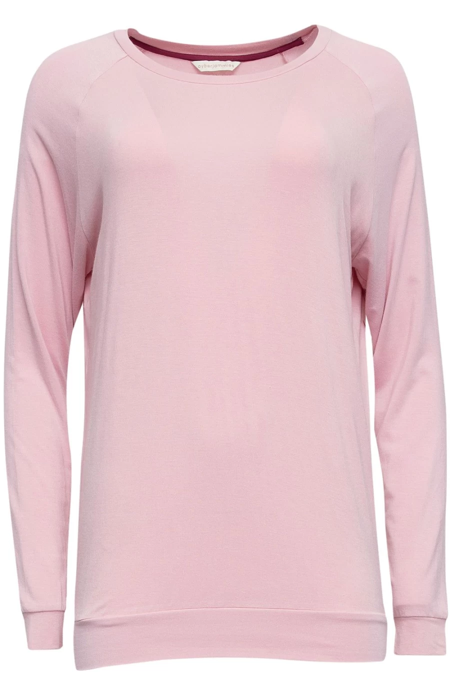 Cyberjammies Women's Pink Long Sleeve Slouch Jersey Top - Comfortable Relaxed Fit T-Shirt