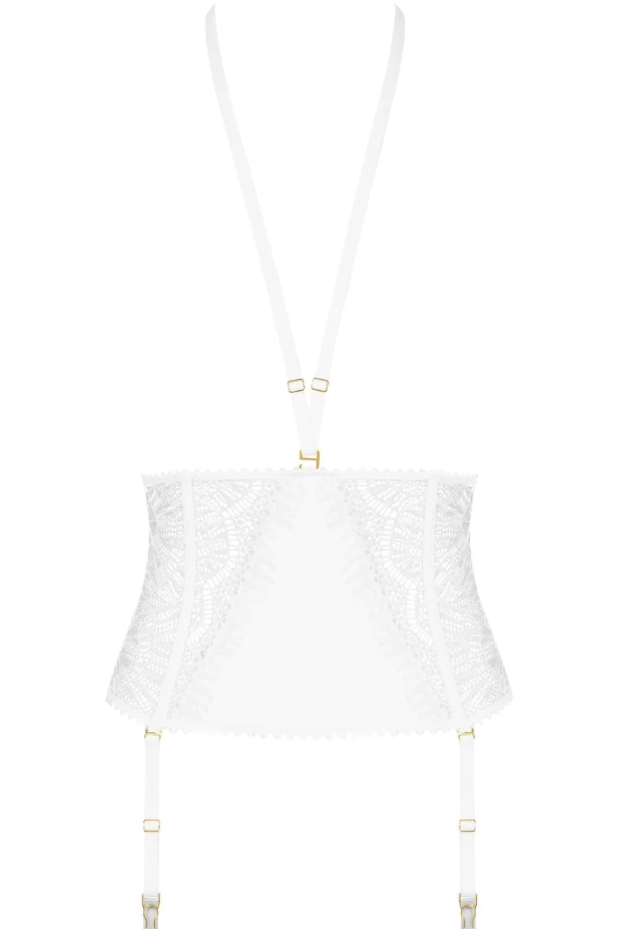 Maison Close White Accroche Coeur Waist Cincher Corset for Women