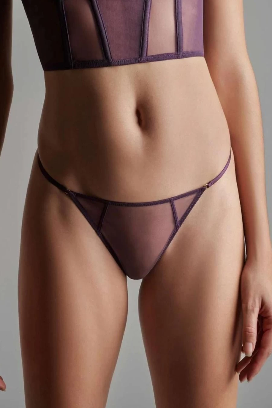 Maison Close Purple L'Amoureuse Mini Thong - Luxury Women's Underwear