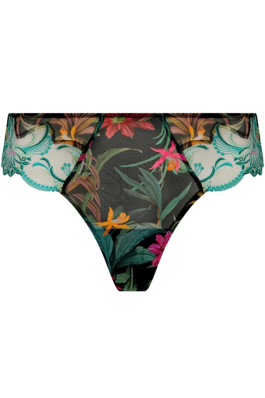 Lise Charmel Fleurs Etoiles Tanga Thong in Eclat Etoile - Luxury French Lingerie