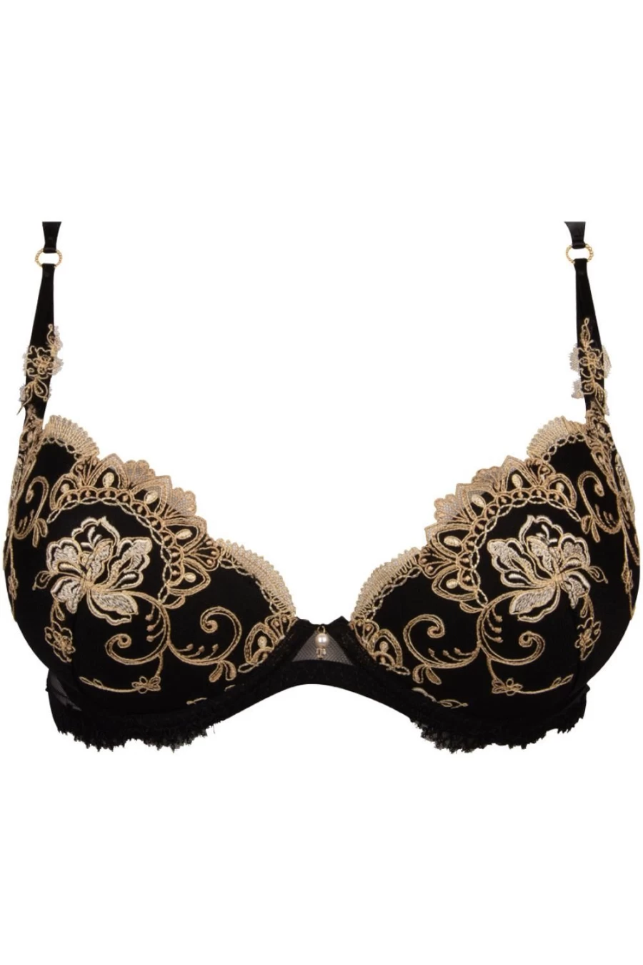 Lise Charmel Deesse En Glam Contour Bra in Black/Gold - Luxury Lingerie