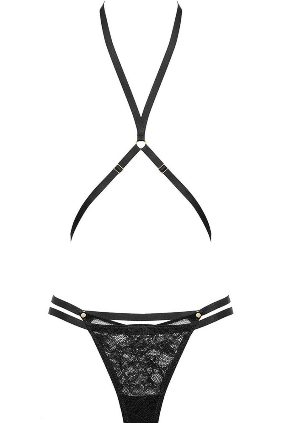 Maison Close Black Thong Harness Magnetic Fastening BDSM Play Accessory