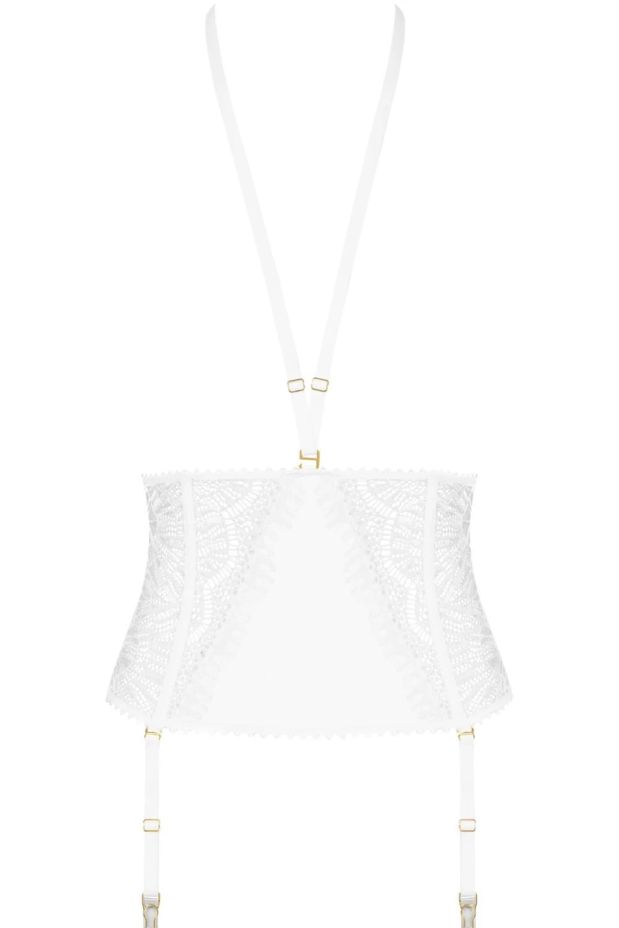Maison Close White Accroche Coeur Waist Cincher Corset for Women