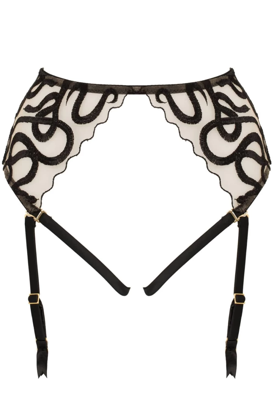 Studio Pia Naga Harness Suspender in Jet - Elegant BDSM Strap for Fashion & Fetish