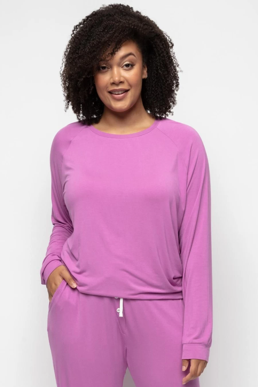 Cyberjammies Pink Viola Slouch Jersey Comfortable Pyjama Top for Women