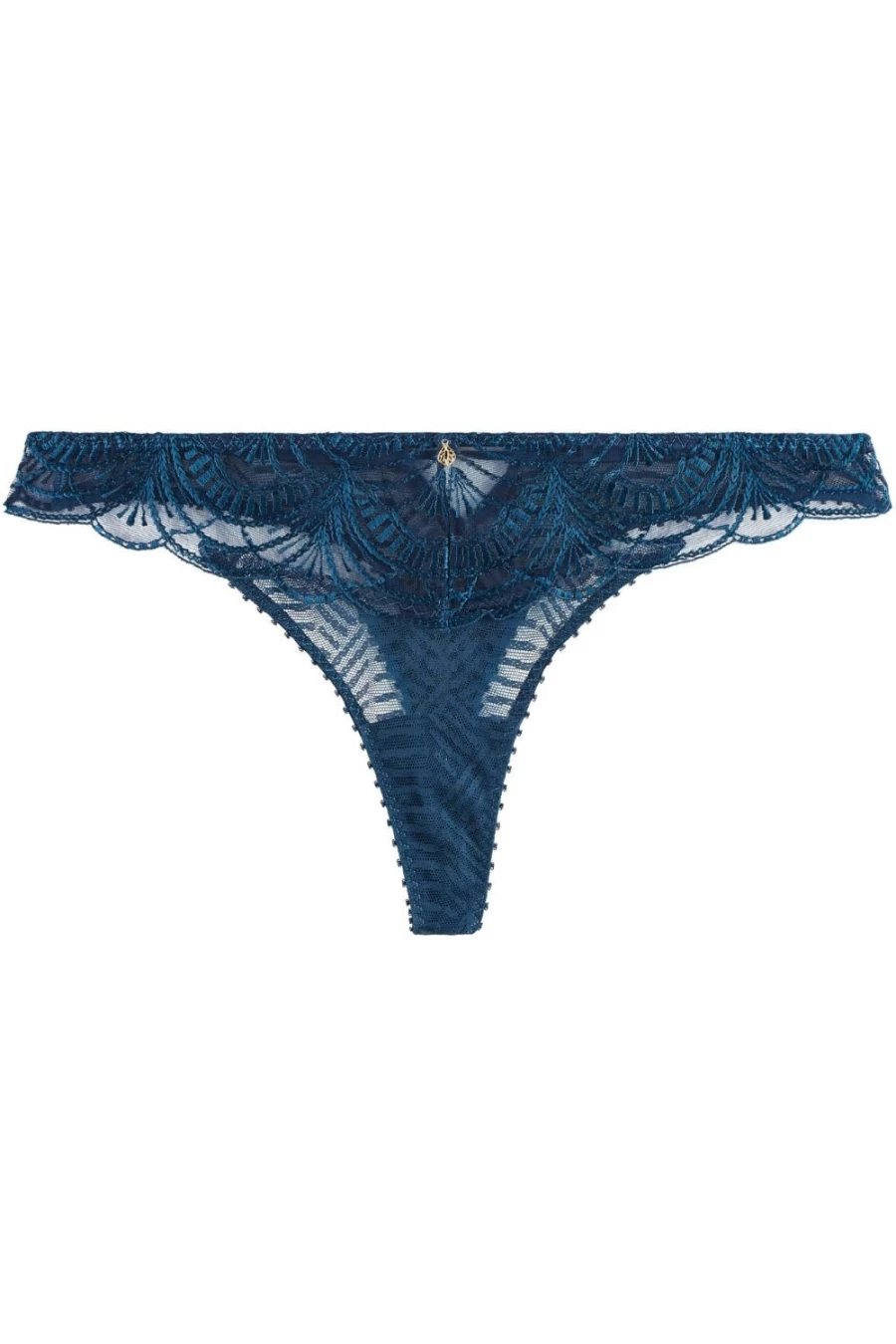 Aubade Dark Cyan Ethnic Vibes Tanga Thong Lace Underwear for Women
