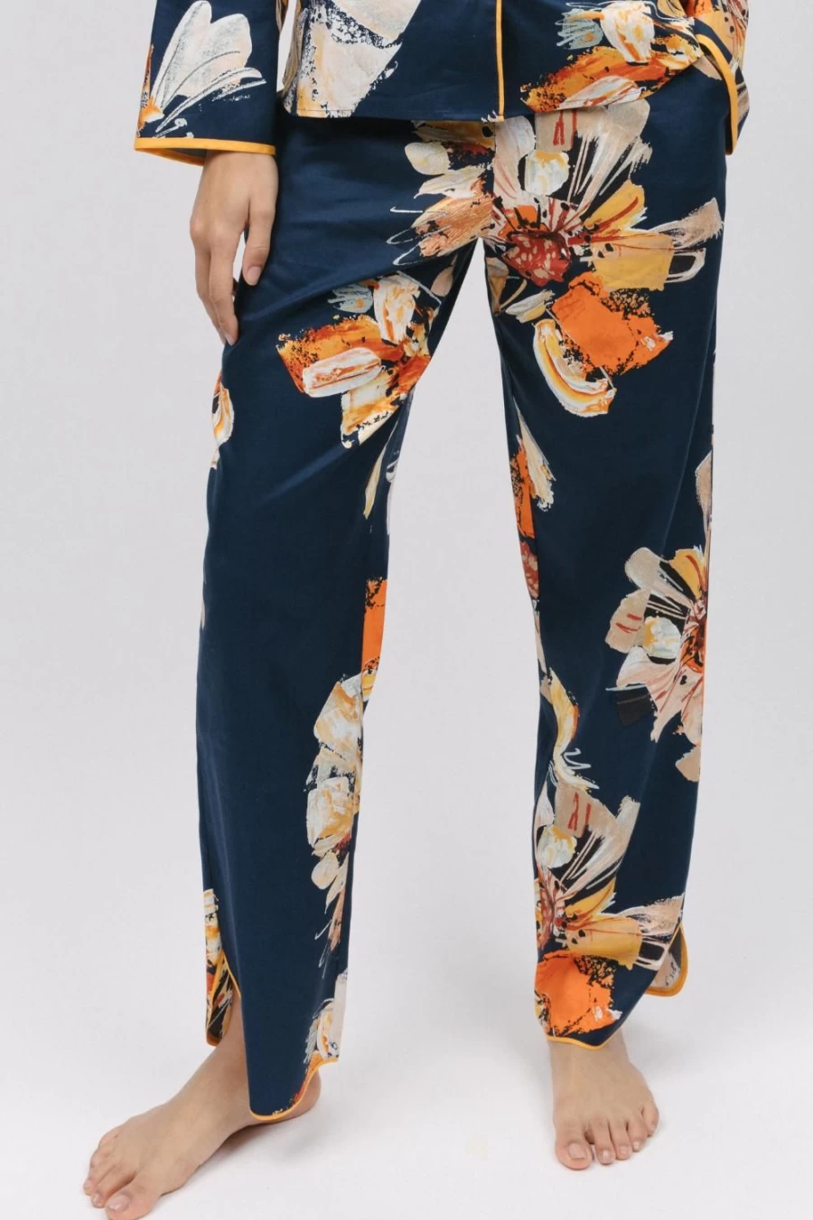 Cyberjammies Navy Mix Floral Print Cosmo Pyjama Pants for Women
