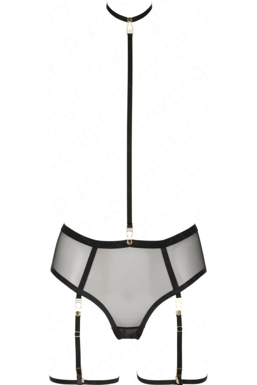 Atelier Amour Black Insoutenable Legerete Open Harness Brief Bikini Lingerie
