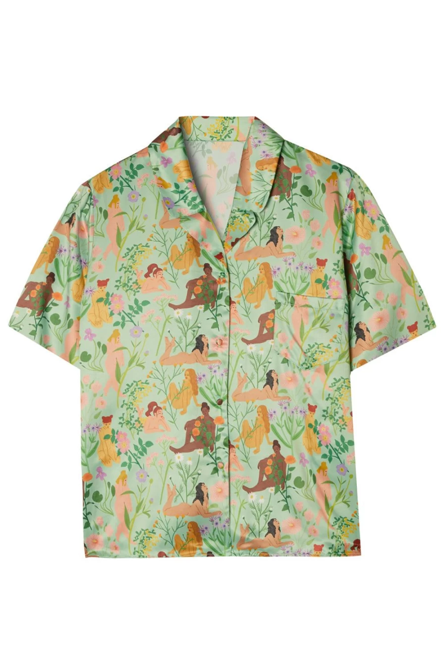 Playful Promises Bodil Jane Multi Floral Print Short Pyjama Shirt - UK Size 12 Sleepwear