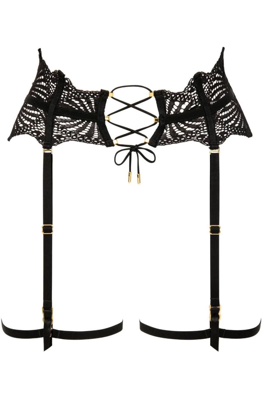 Atelier Amour Black Enlace Moi Suspender - Elegant Adjustable Strap for Stylish Outfits
