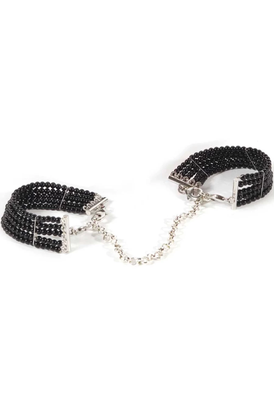Bijoux Indiscrets Black Plaisir Nacre Cuffs Elegant Pearl Bracelet