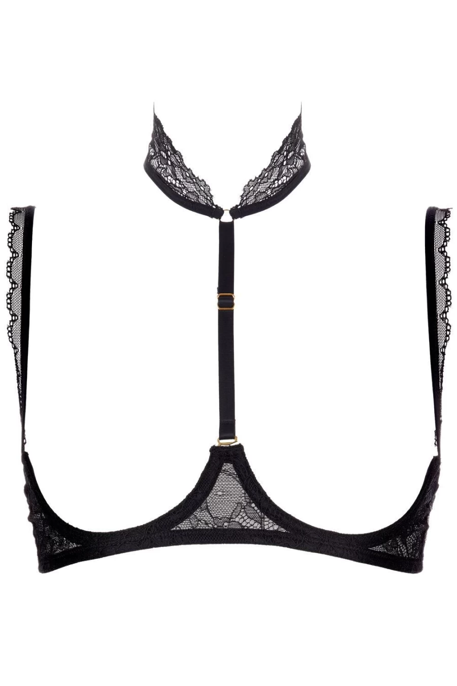 Maison Close Black Lace Le Petit Secret Naked Breast Bra