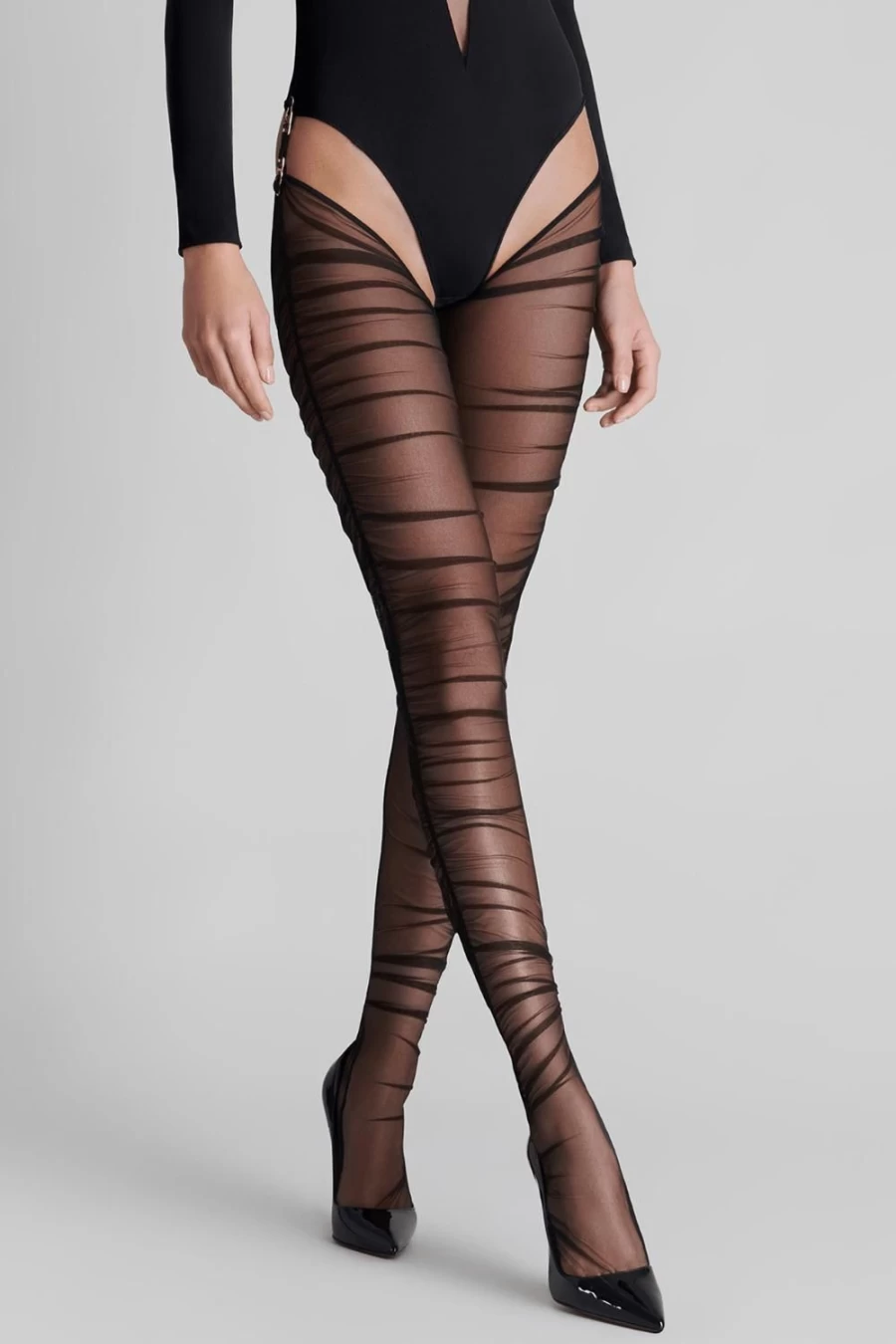Maison Close Black Nuit Fauve Stockings - Luxury Women's Hosiery