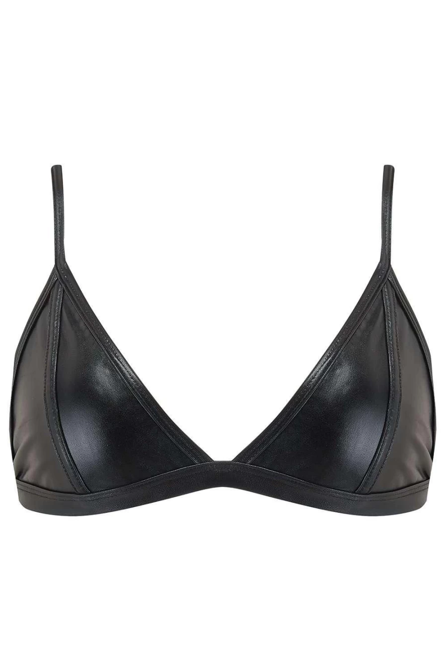 Inamorata London Dahlia Wetlook Bralette - Black Lingerie