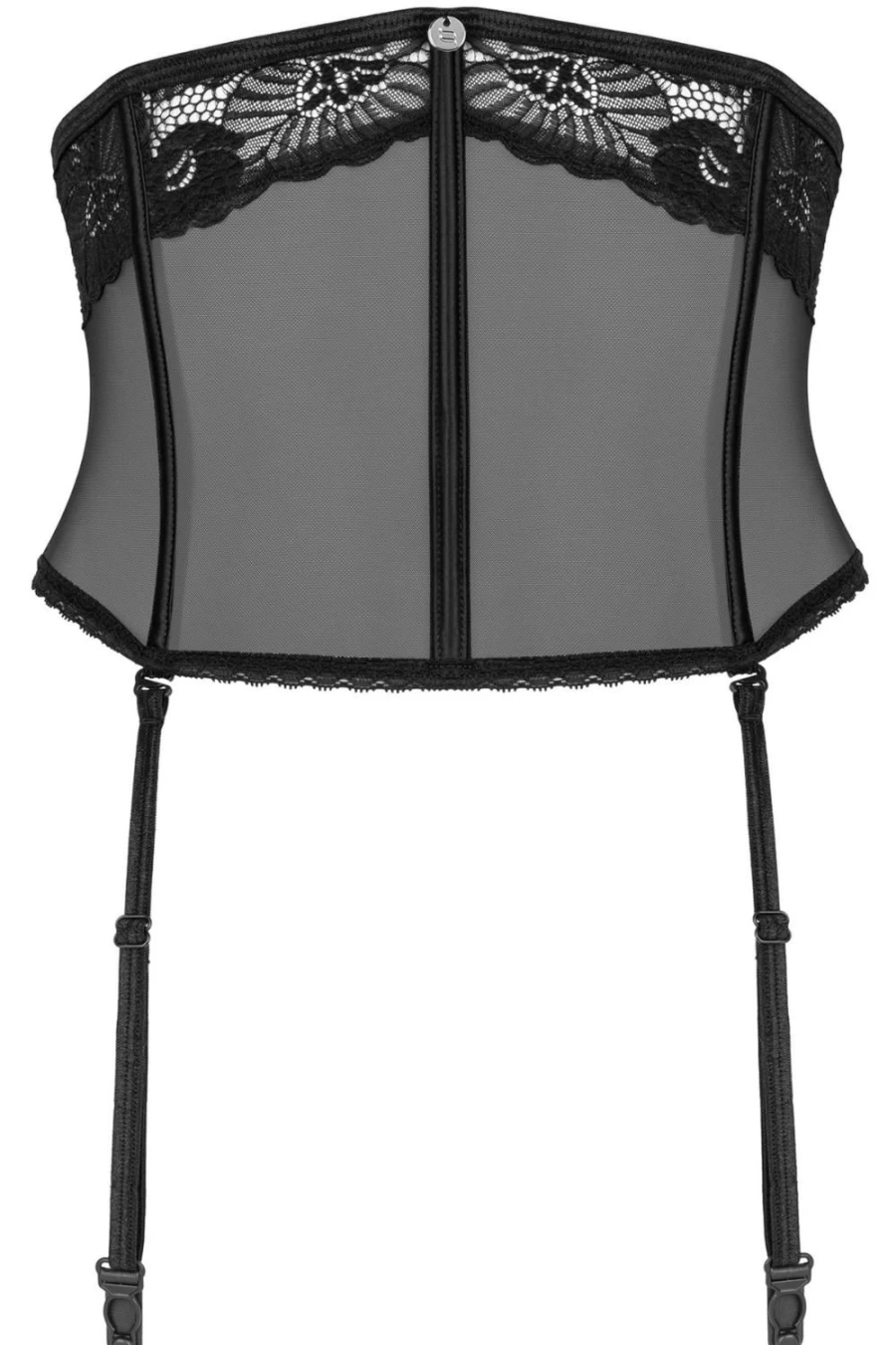 Obsessive Black Serena Love Waspie Corset for Women - Elegant Waist Training Shapewear