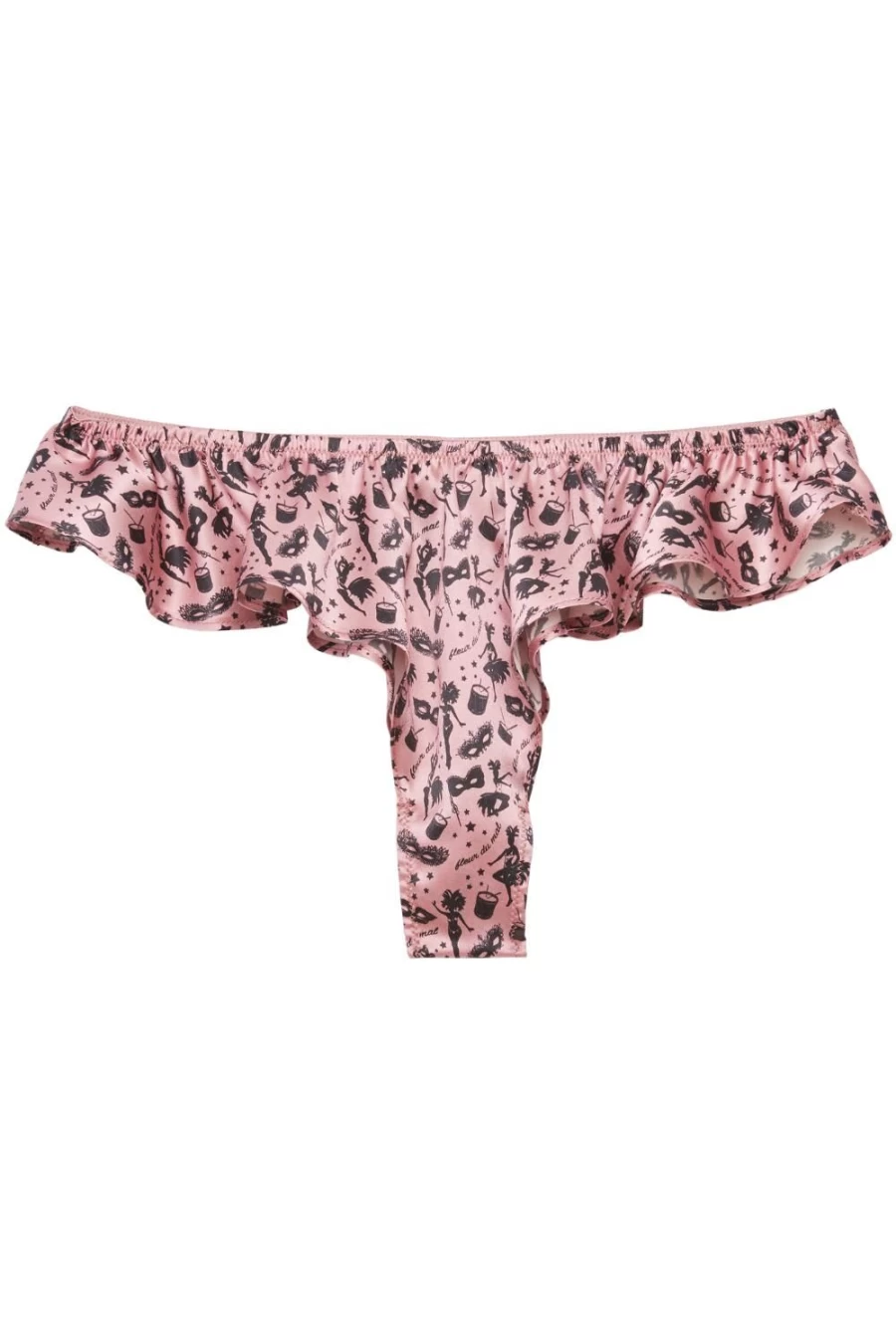 Fleur Du Mal Luxe Flutter Panty in Carnival Print - Elegant Lingerie