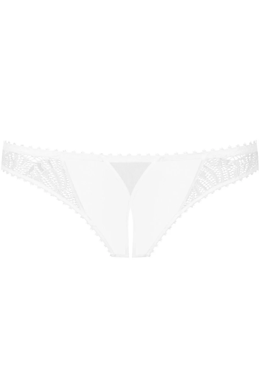 Maison Close White Accroche Coeur Openable Thong Lingerie
