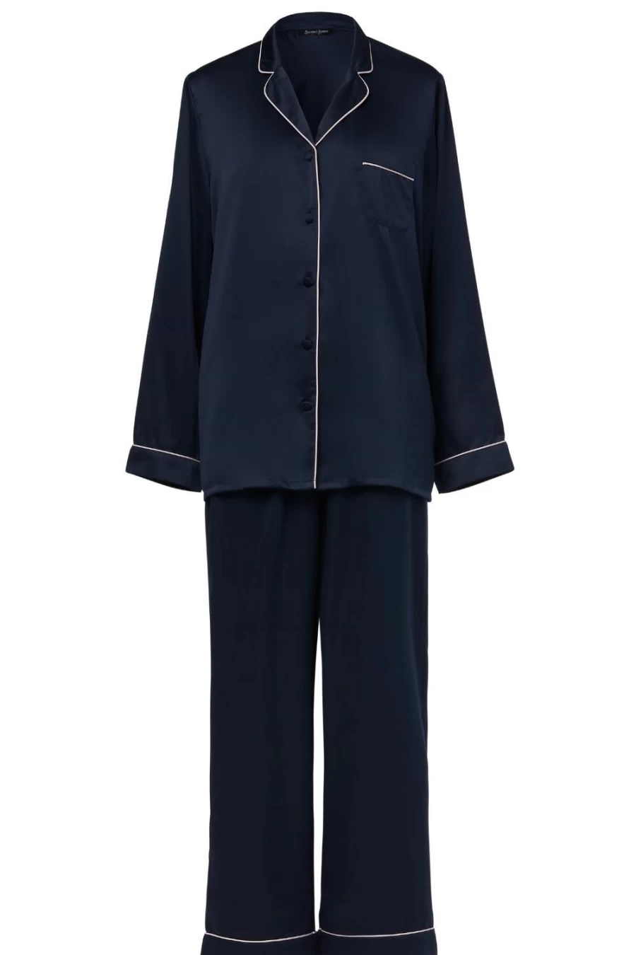 Sainted Sisters Navy Sienna Satin Pyjama Set - Luxury Women's Sleepwear