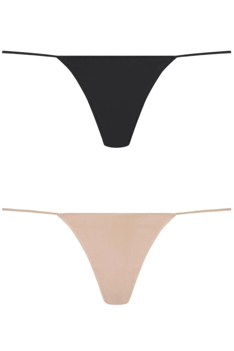 Maison Close Le Petit Secret Micro Thong Pack - Black & Nude Lingerie Set