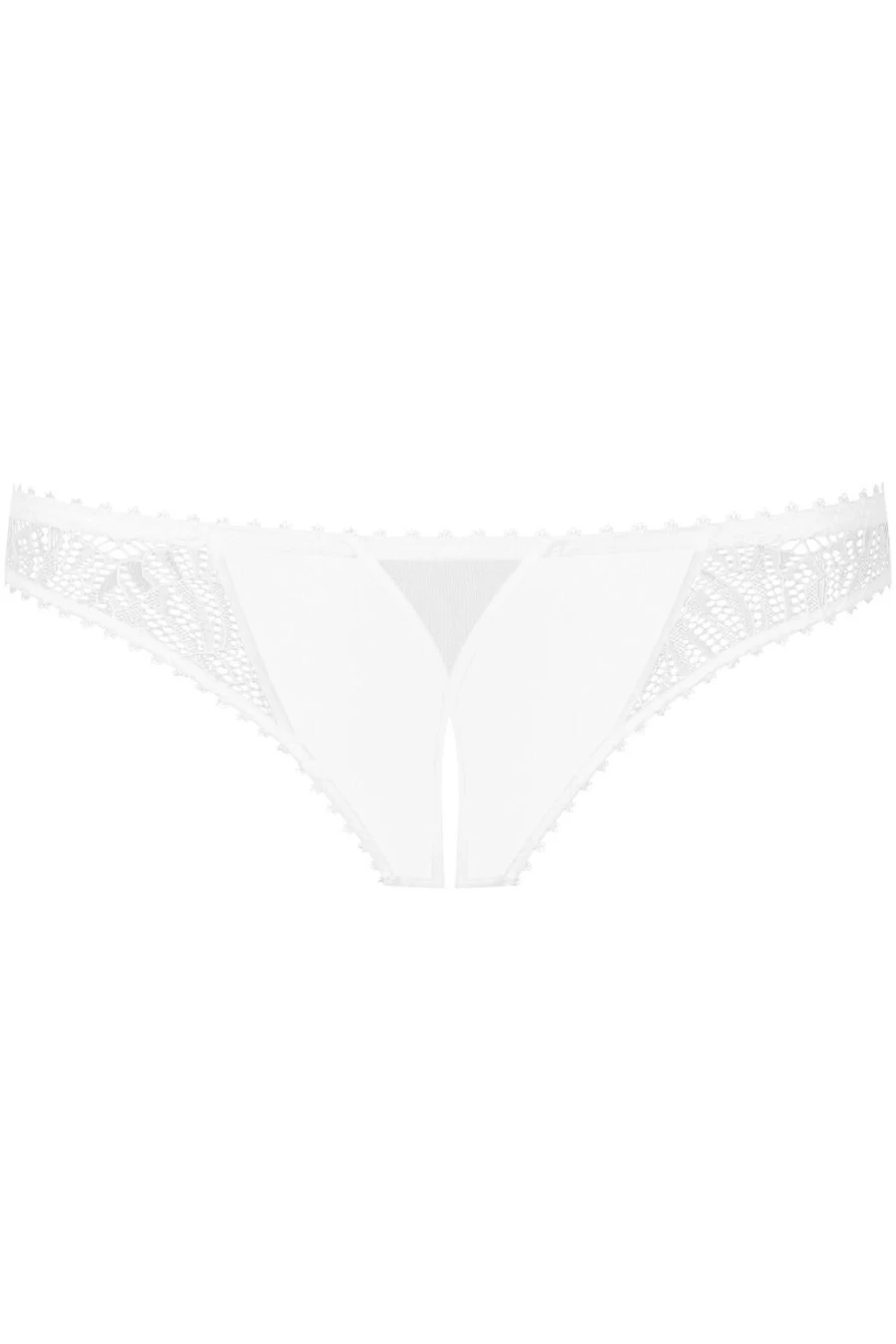 Maison Close White Accroche Coeur Openable Thong Lingerie