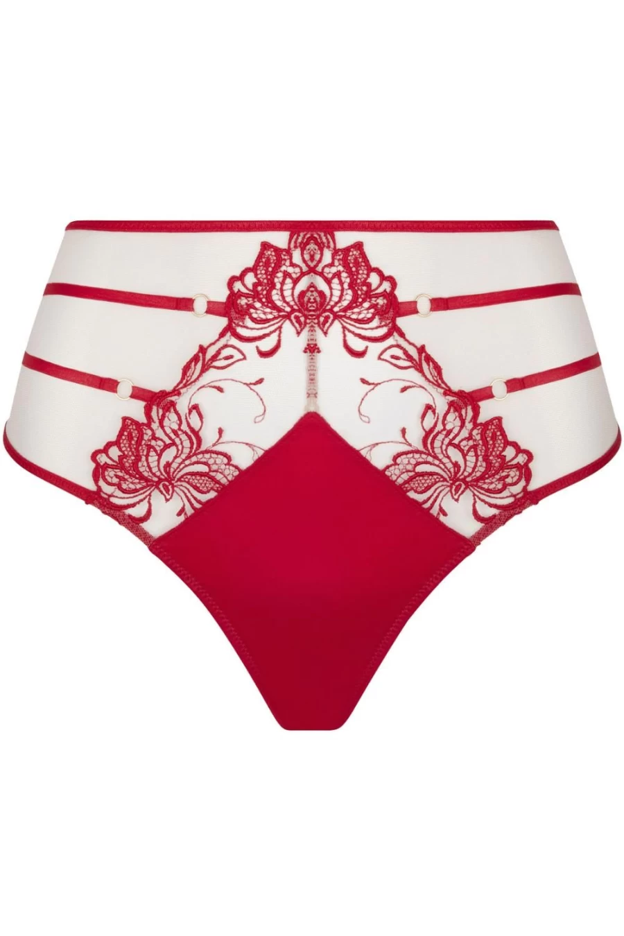 Lise Charmel Eblouissant Eros High Waisted Thong in Nude Solaire - Luxury French Lingerie