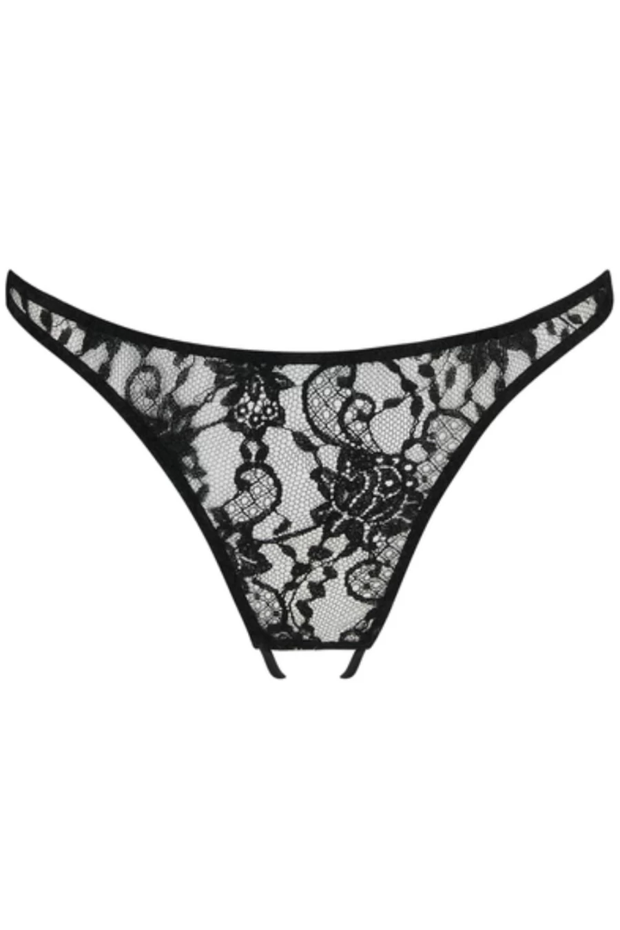 Coco de Mer Black Hera Open Knicker Lingerie