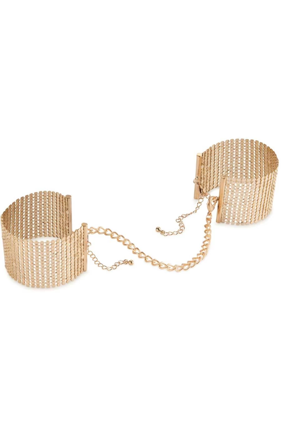 Bijoux Indiscrets Gold Metallic Mesh Cuffs - Desir Metallique Luxury Bracelets