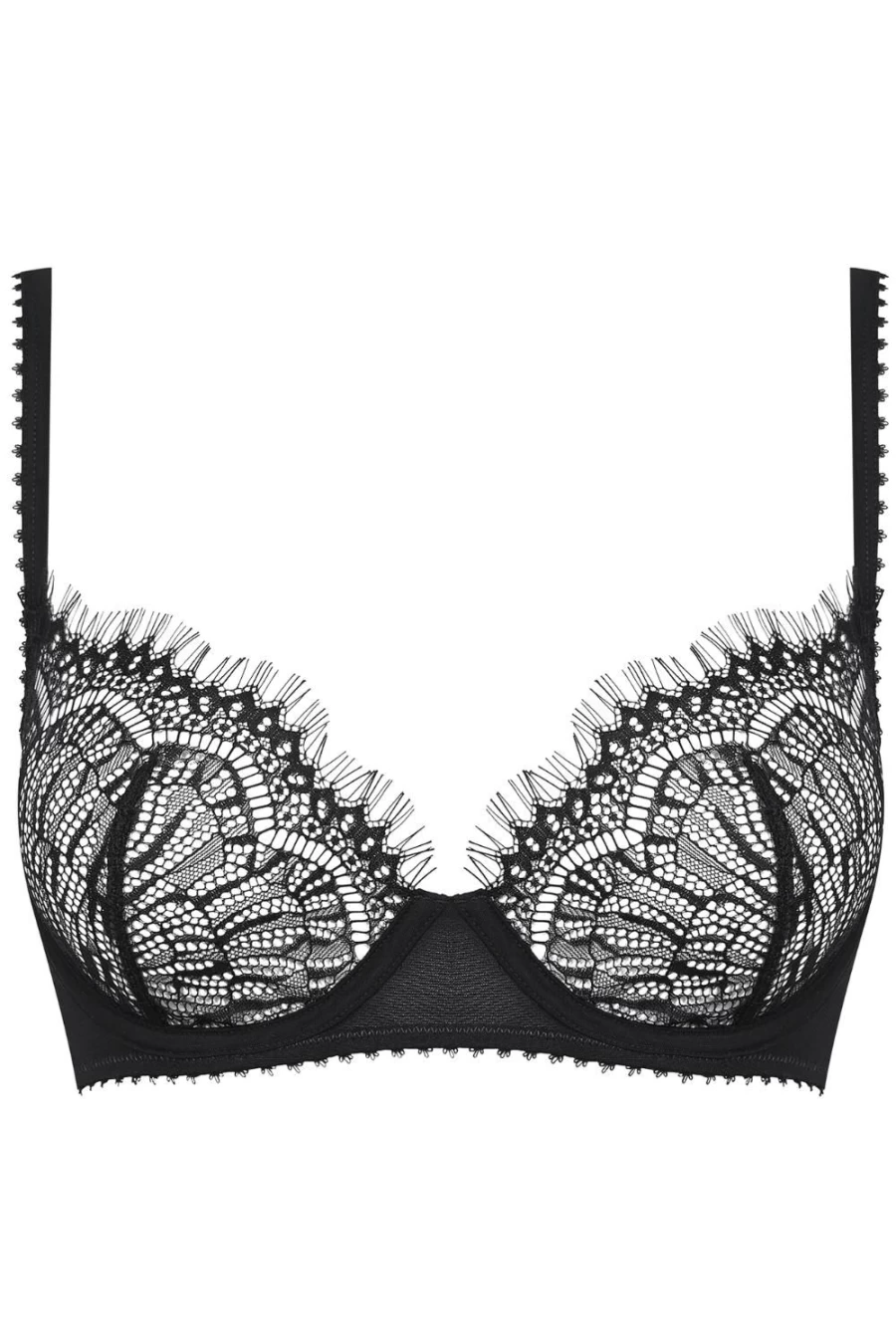 Maison Close Black Accroche Coeur Underwire Bra - Lace Lingerie & Comfort