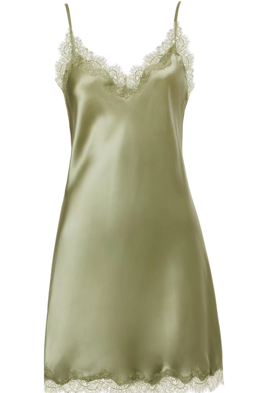 Sainted Sisters Sage Green Scarlett Silk Chemise - Luxurious Women's Nightwear