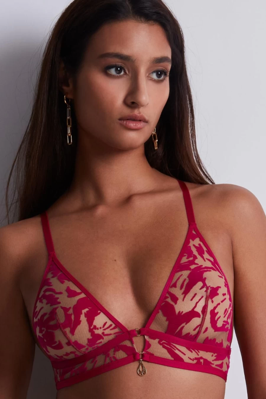 Aubade Hot Pink Wild Vibration Triangle Bra - Lingerie & Women's Underwear