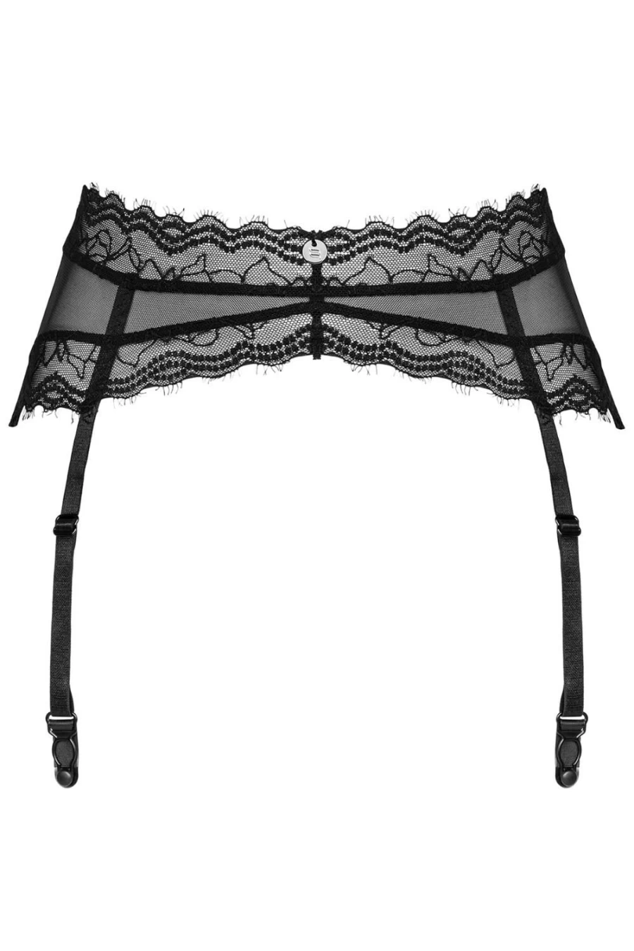 Obsessive Black Medilla Suspender Belt for Women - Stylish Garter Belt with Adjustable Straps